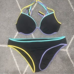 Victoria’s Secret Colorblock Push-Up Bikini Swimsuit